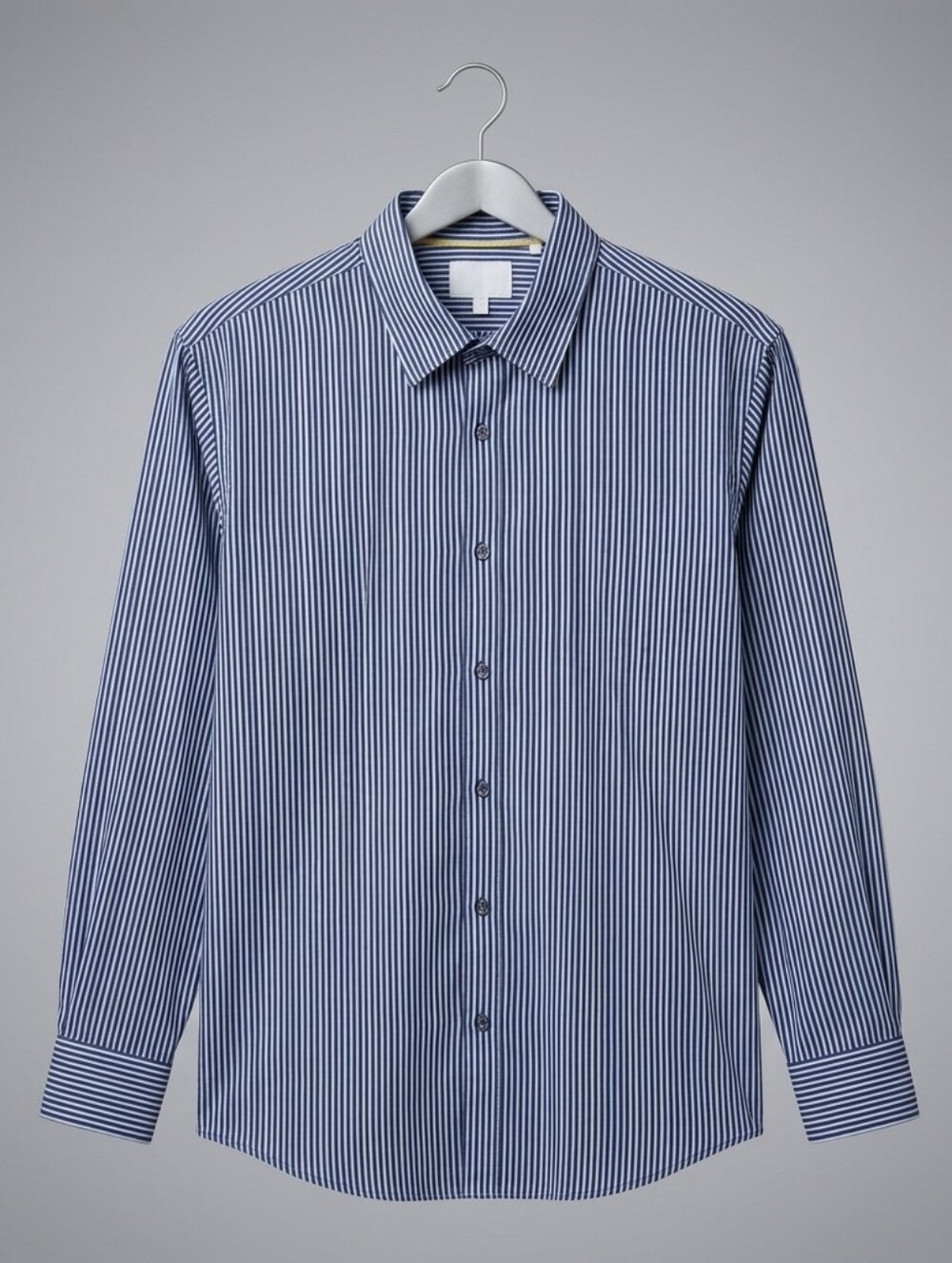 Calvin Klein Garment Wash Blue Striped Button Down Shirt Men's Size XL